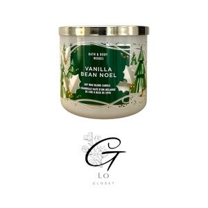 Bath & Body Works Vanilla Bean Noel 3 Wick Soy Wax Candle